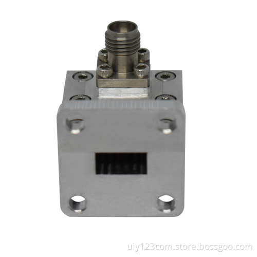 K Ka Band 21.7 to 33.0GHz WR34 Right Angle RF Waveguide to Coaxial Adapter